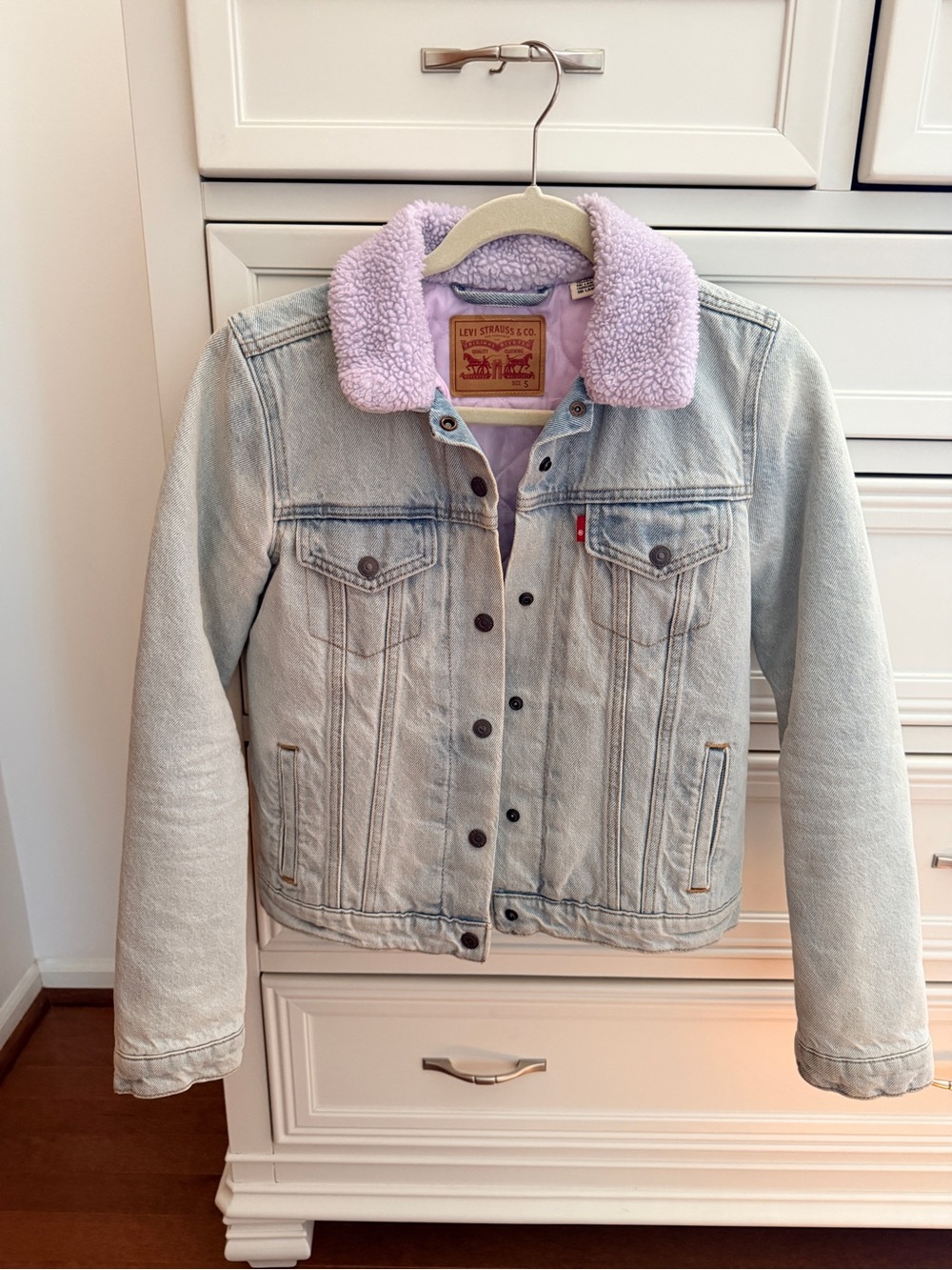 Levi's Light Wash Quilted Denim Jacket